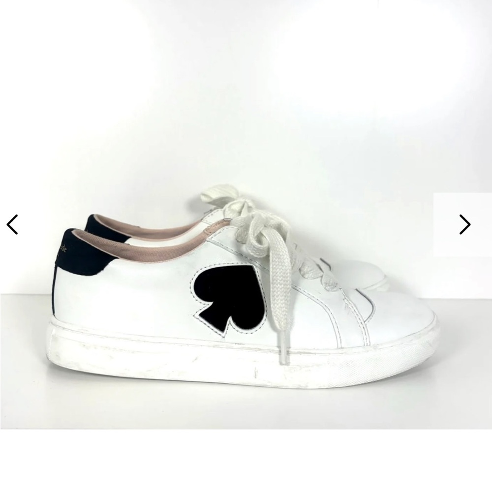 Kate Spade White and Black Minimalist Sneakers